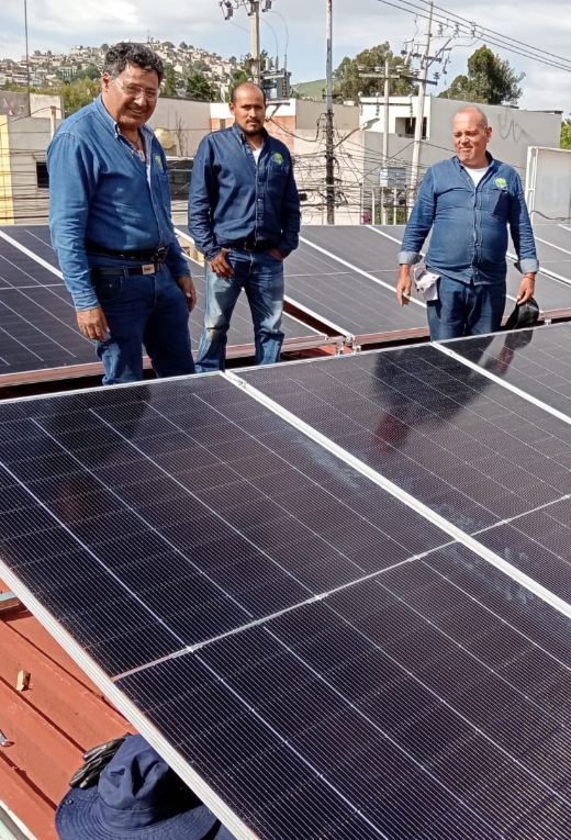 Women with Solar Panel